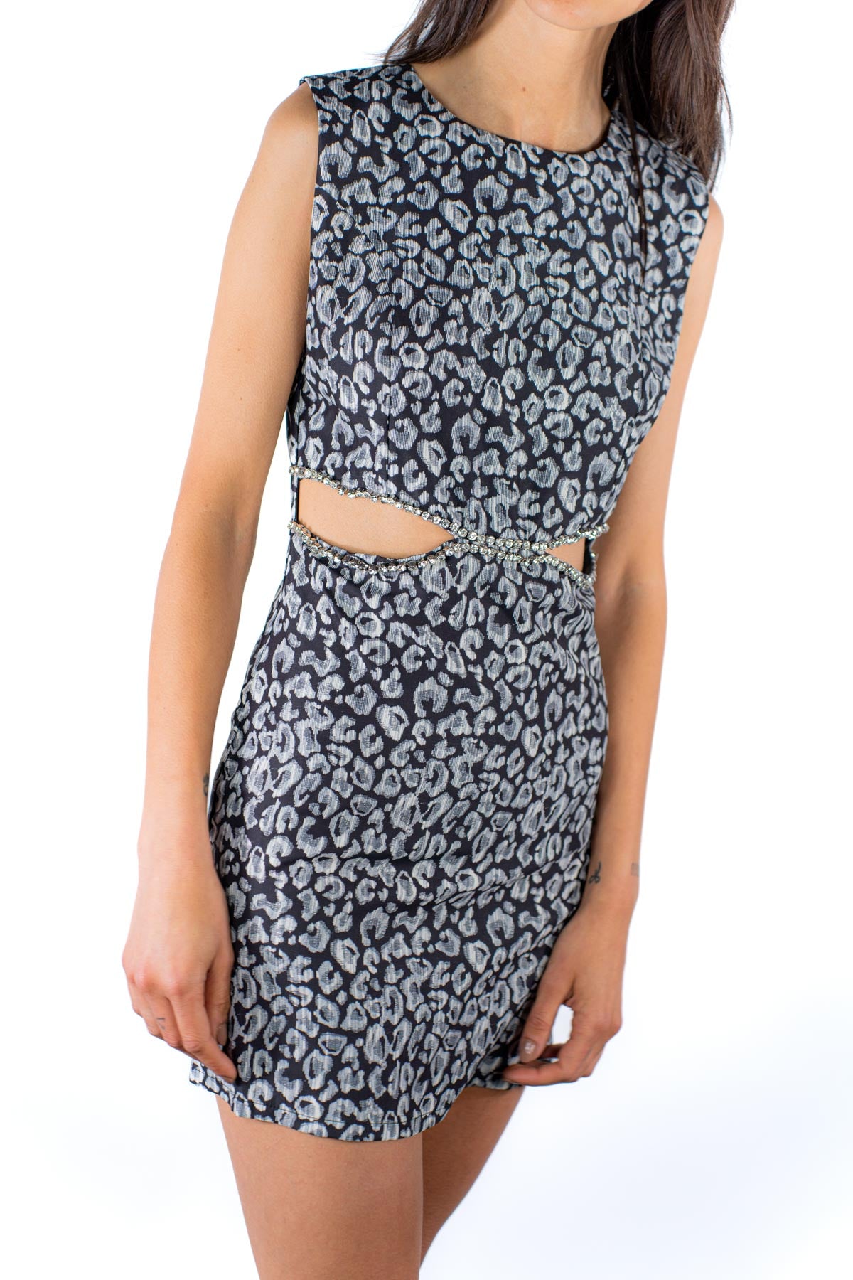 Abito cut cut leopard