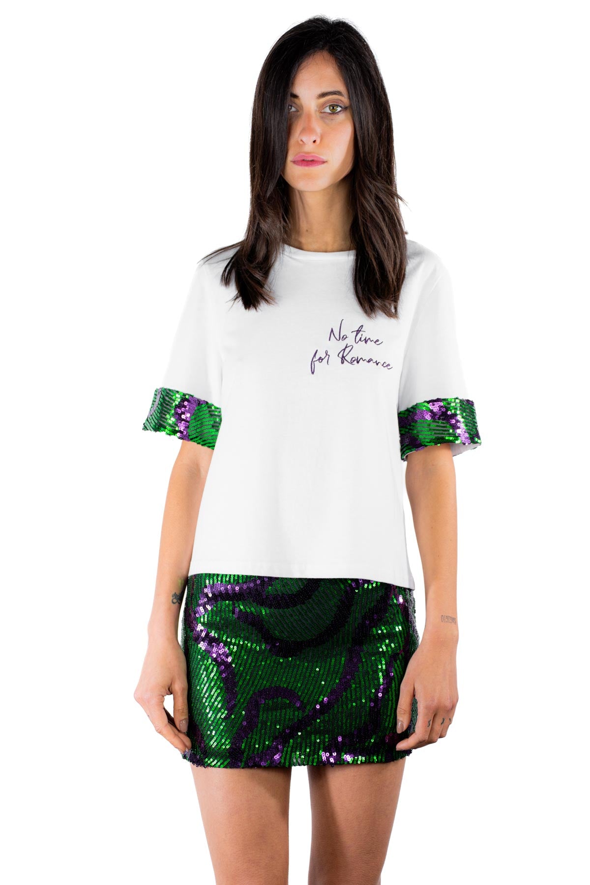 T-shirt con paillettes
