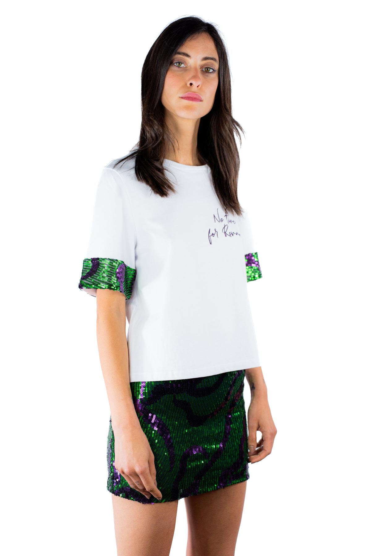 T-shirt con paillettes