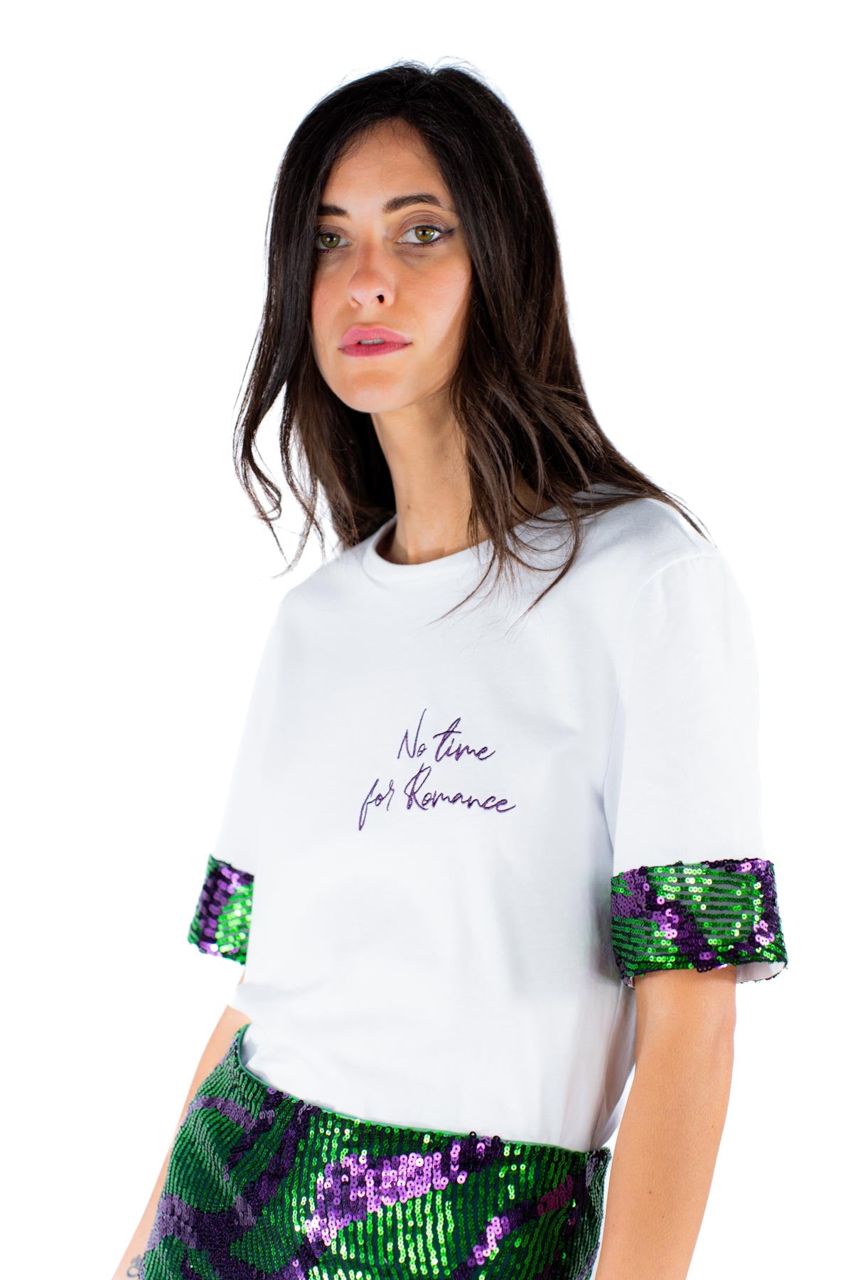 T-shirt con paillettes