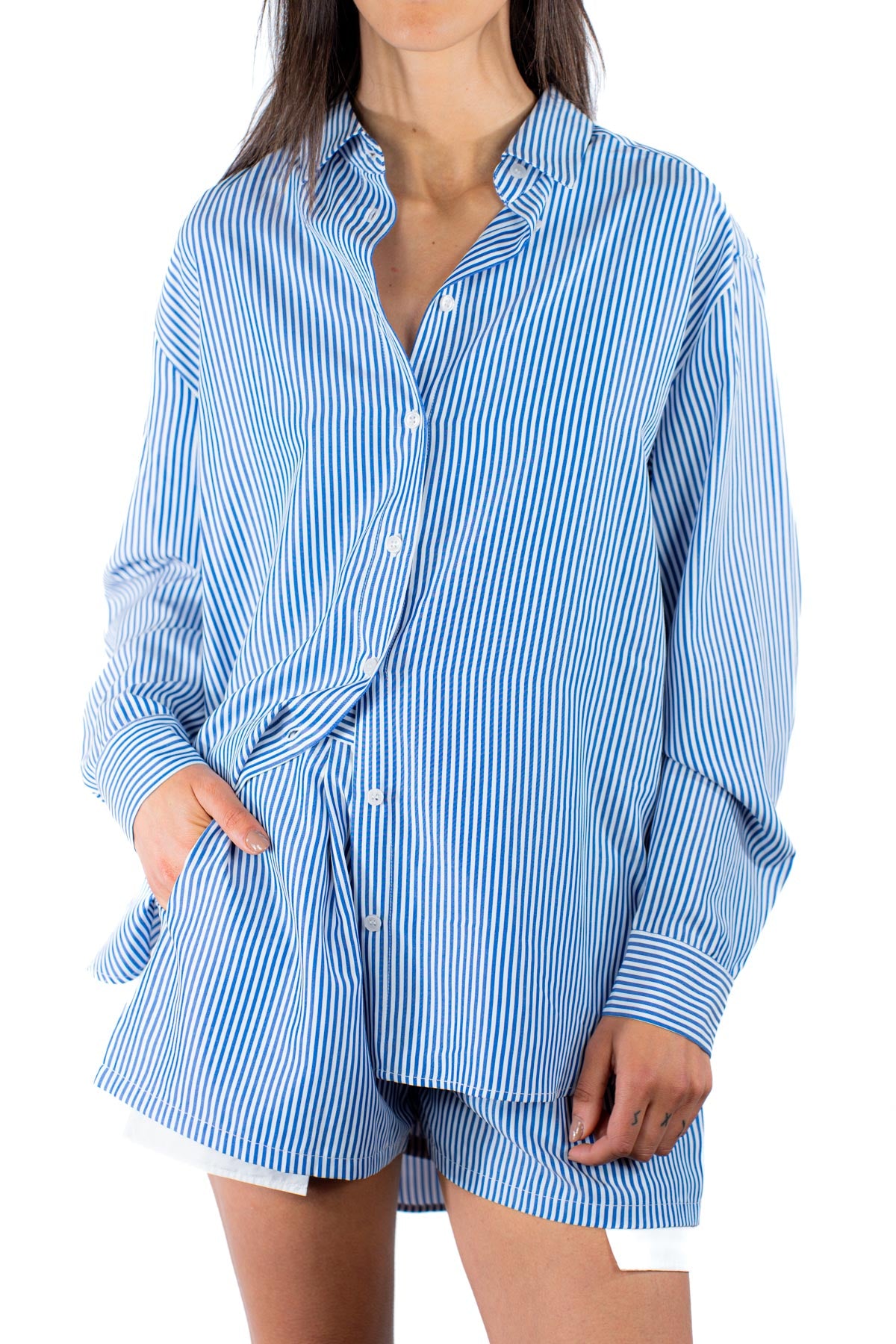 Maxi camicia con ricamo