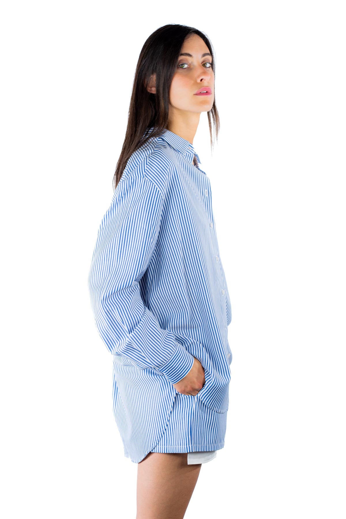 Maxi camicia con ricamo
