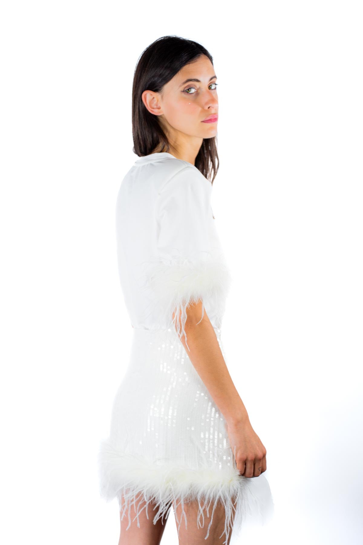 T-Shirt con piume