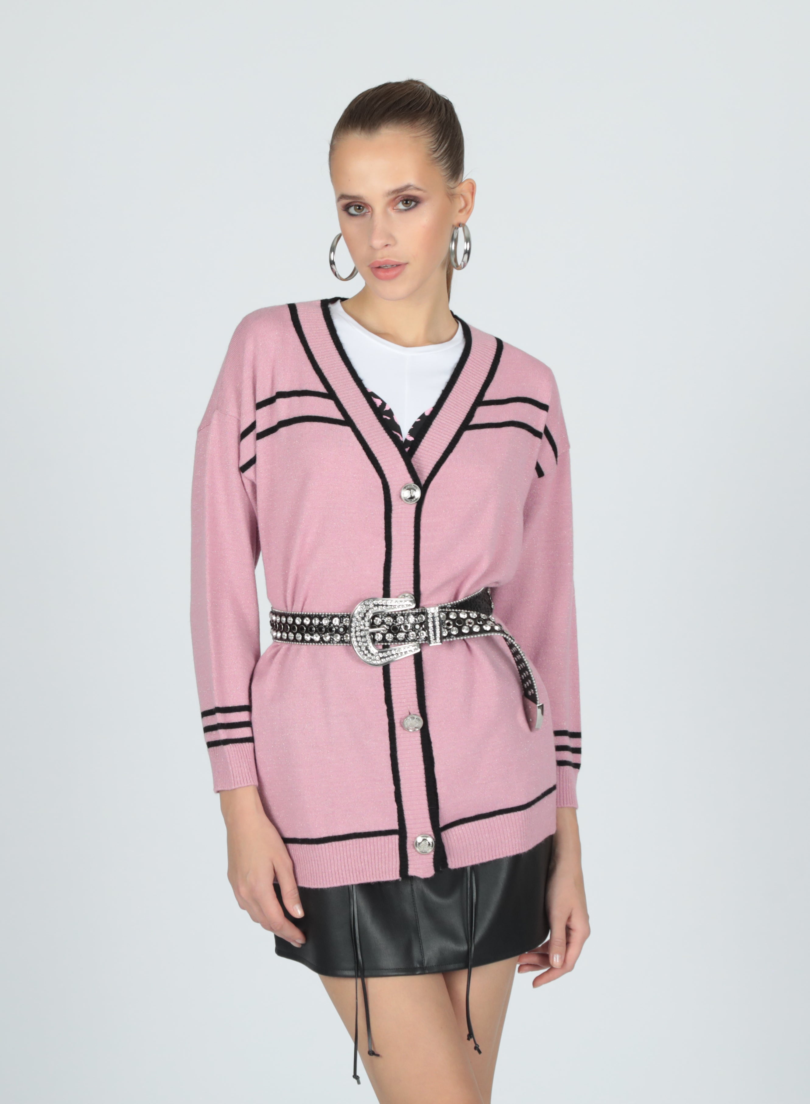 Cintura texana in strass nera o rosa