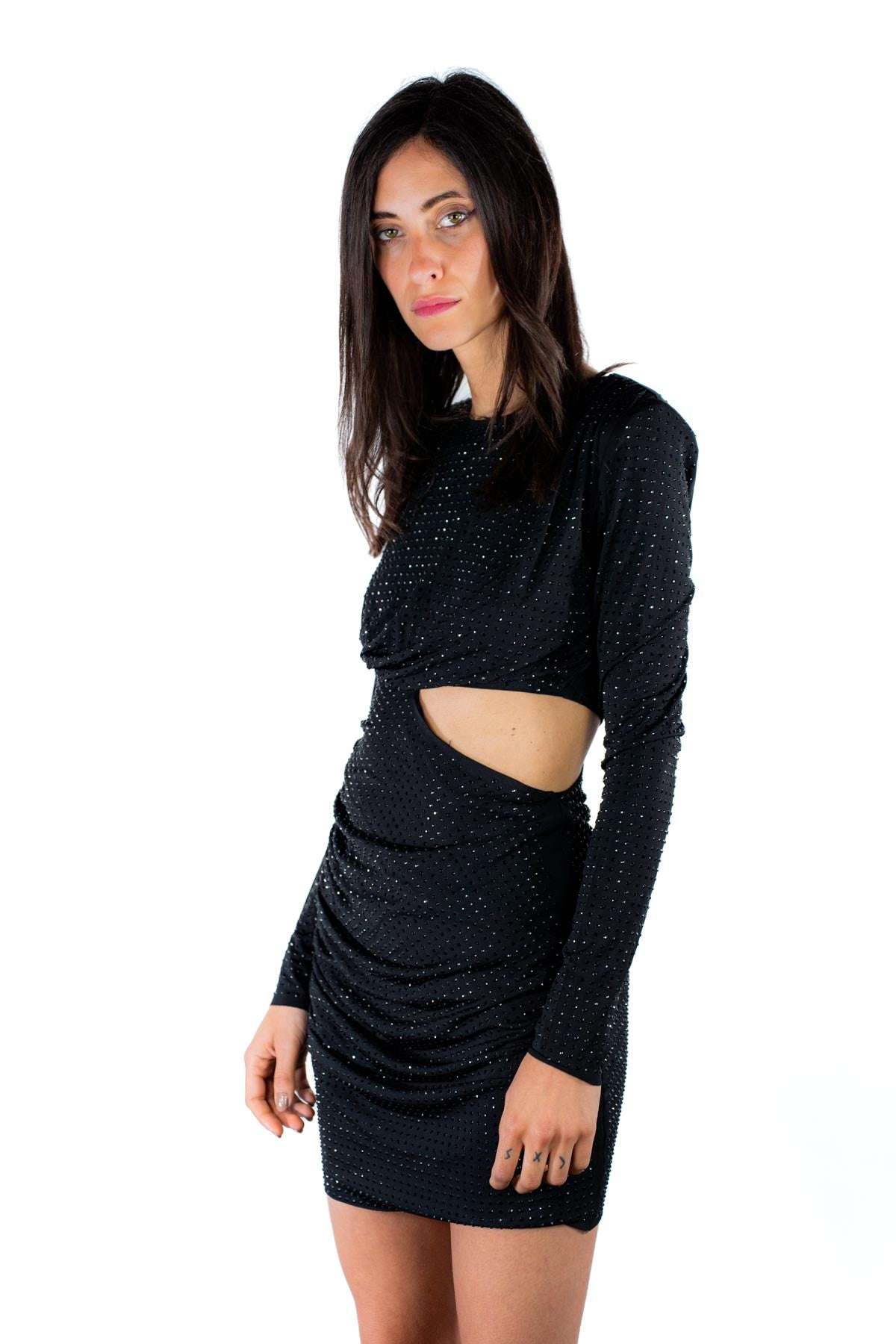 Abito cut cut strass