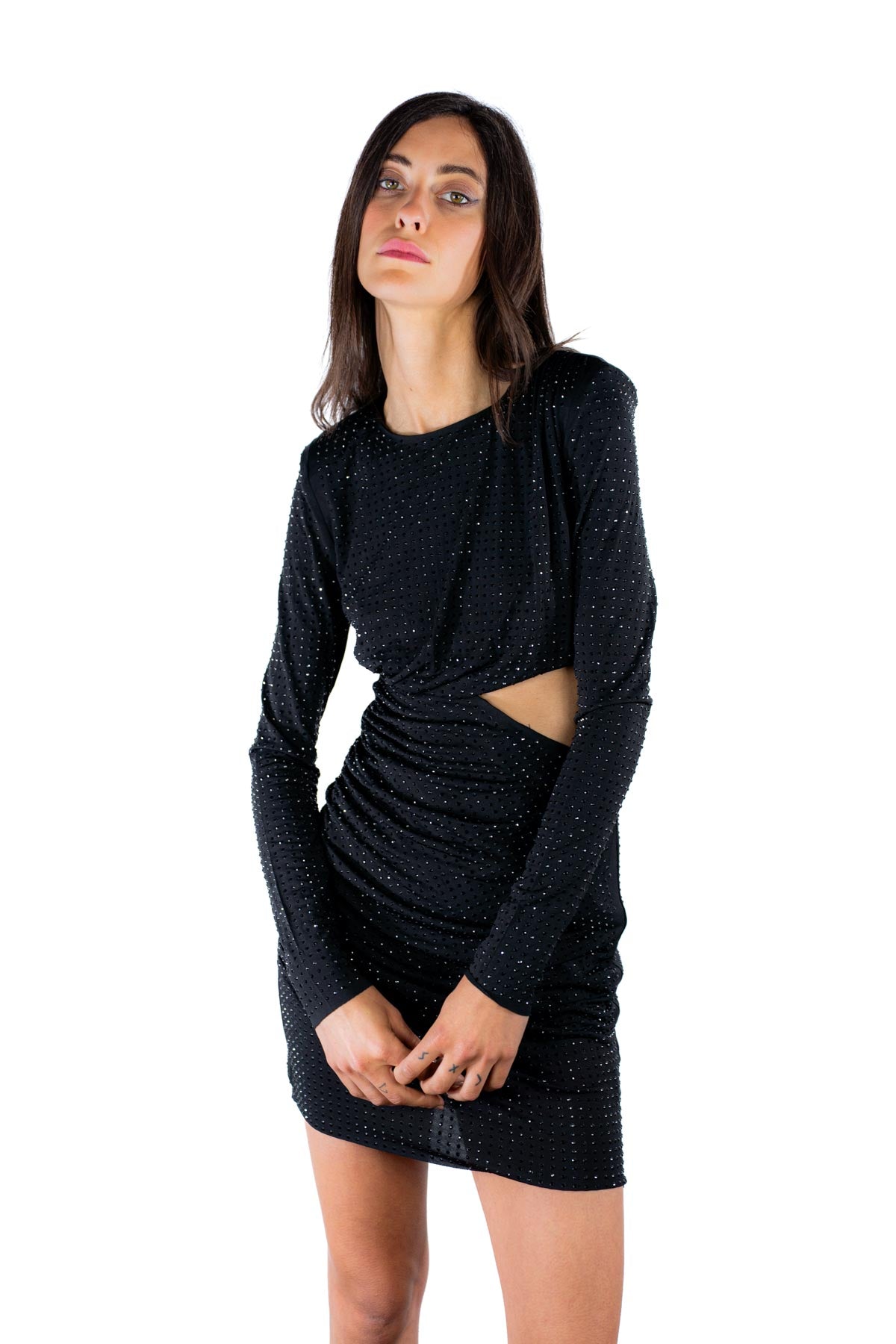 Abito cut cut strass