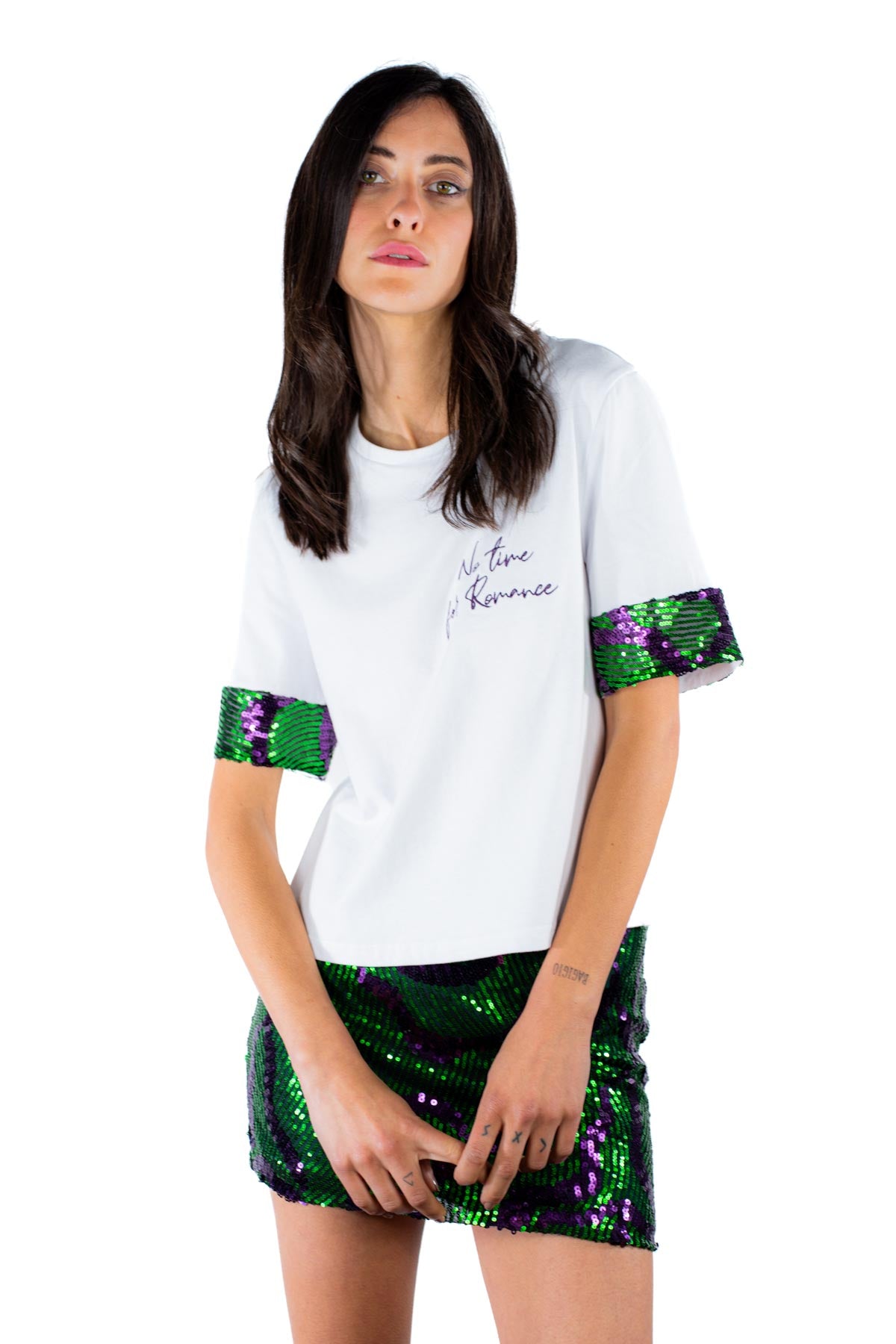 T-shirt con paillettes