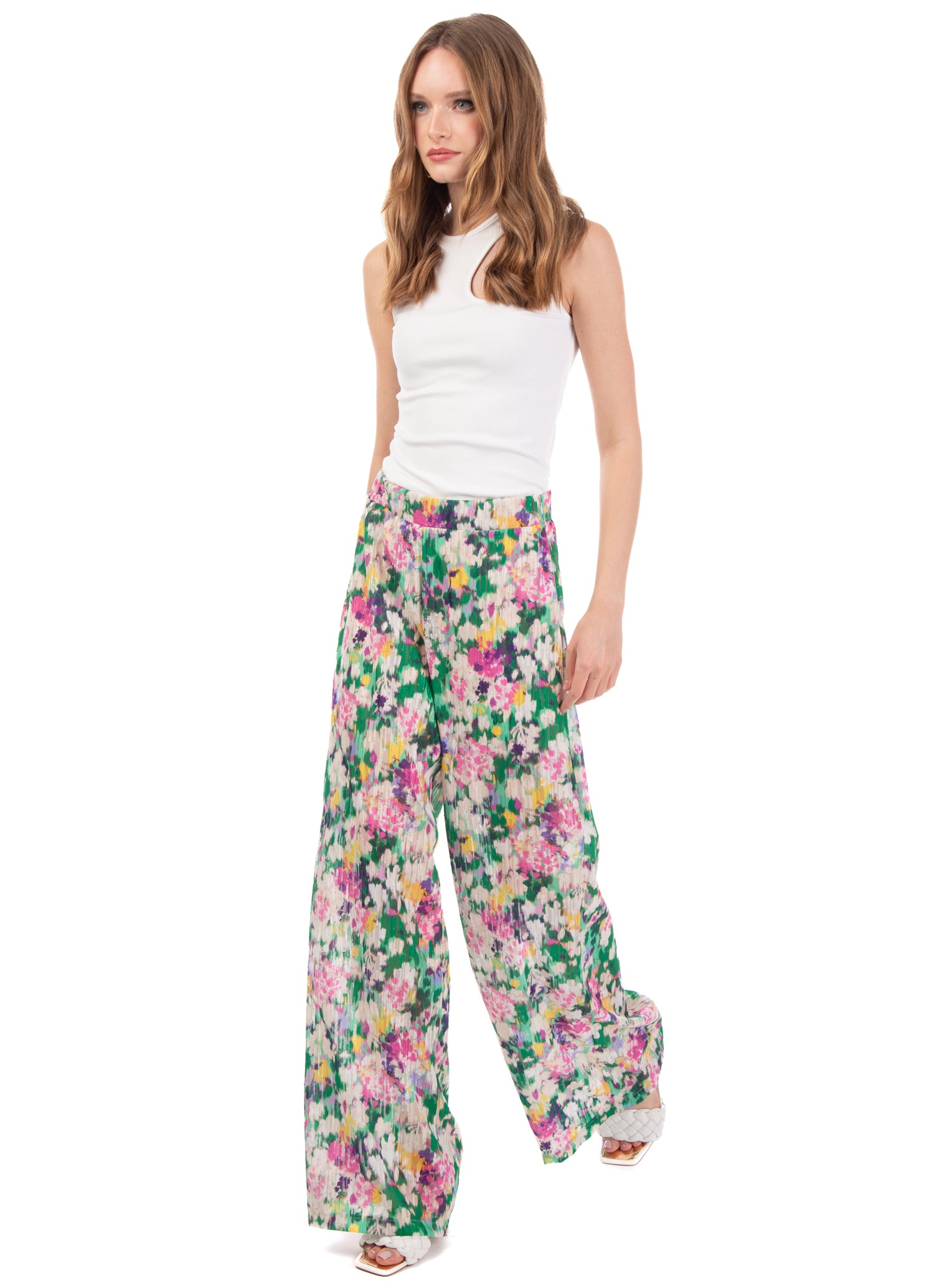 Pantalone ampio floreale