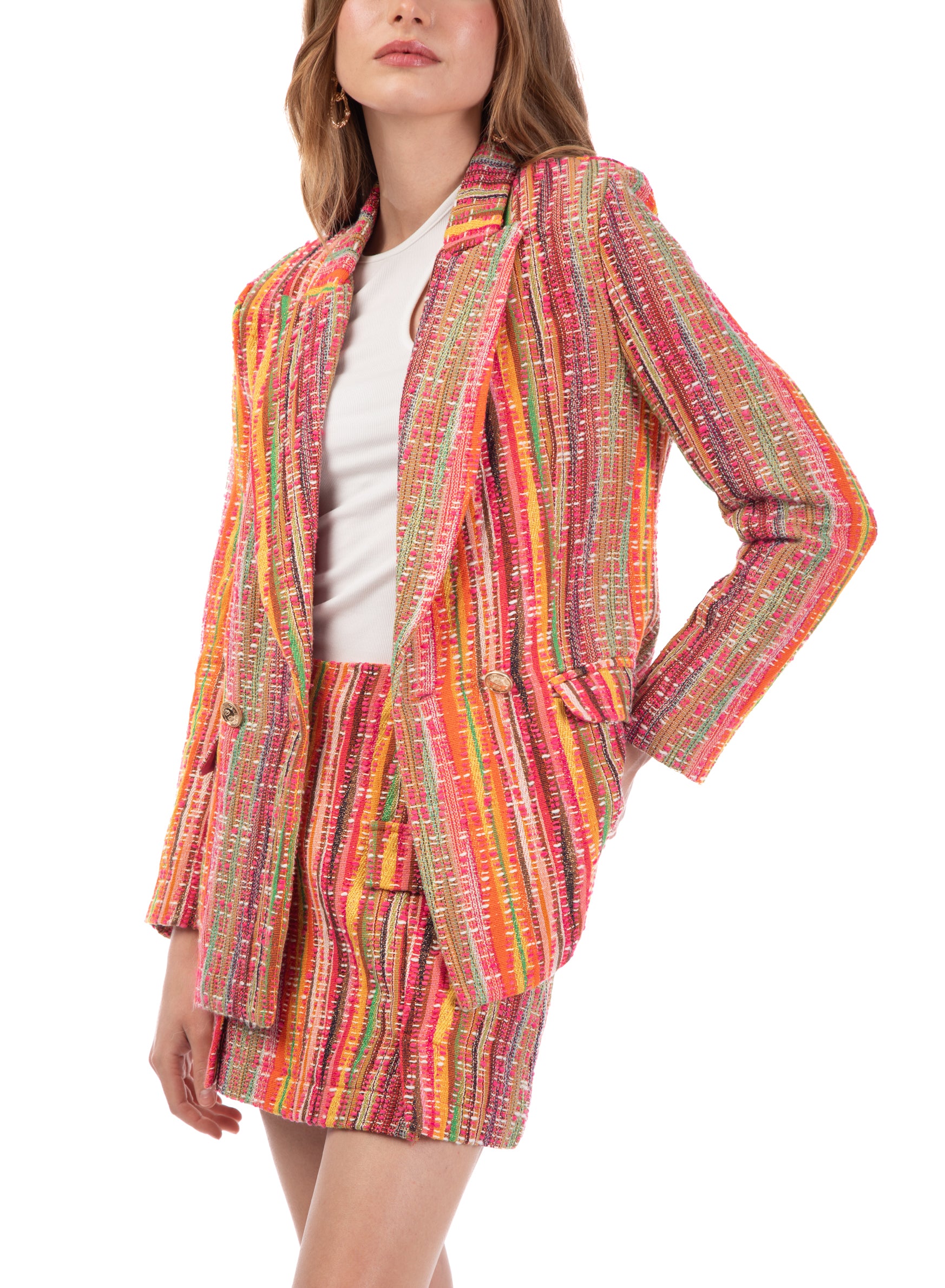 Blazer in tweed multicolor