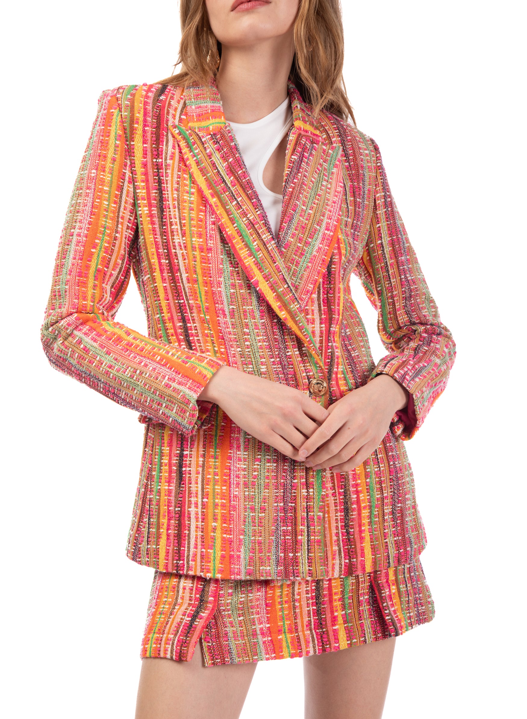 Blazer in tweed multicolor