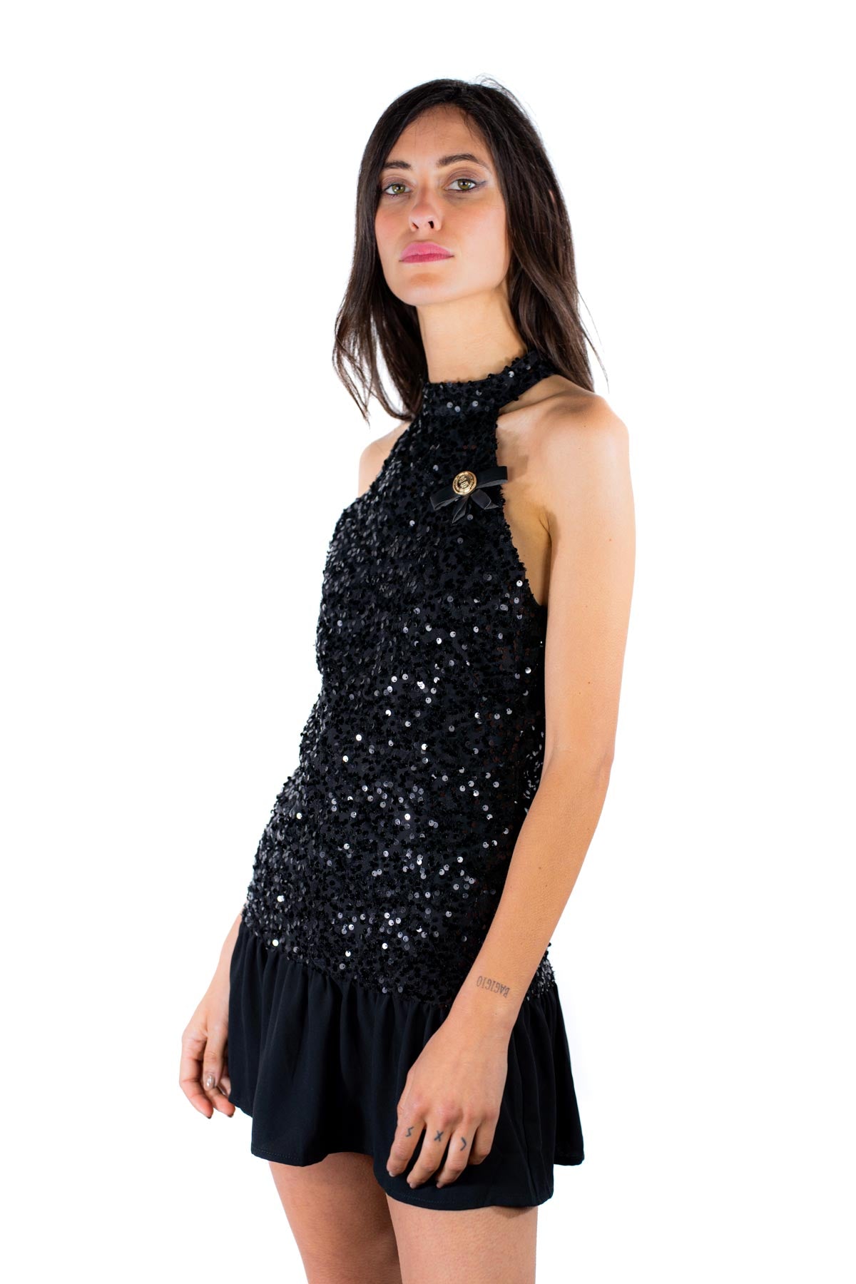 Abito paillettes nero