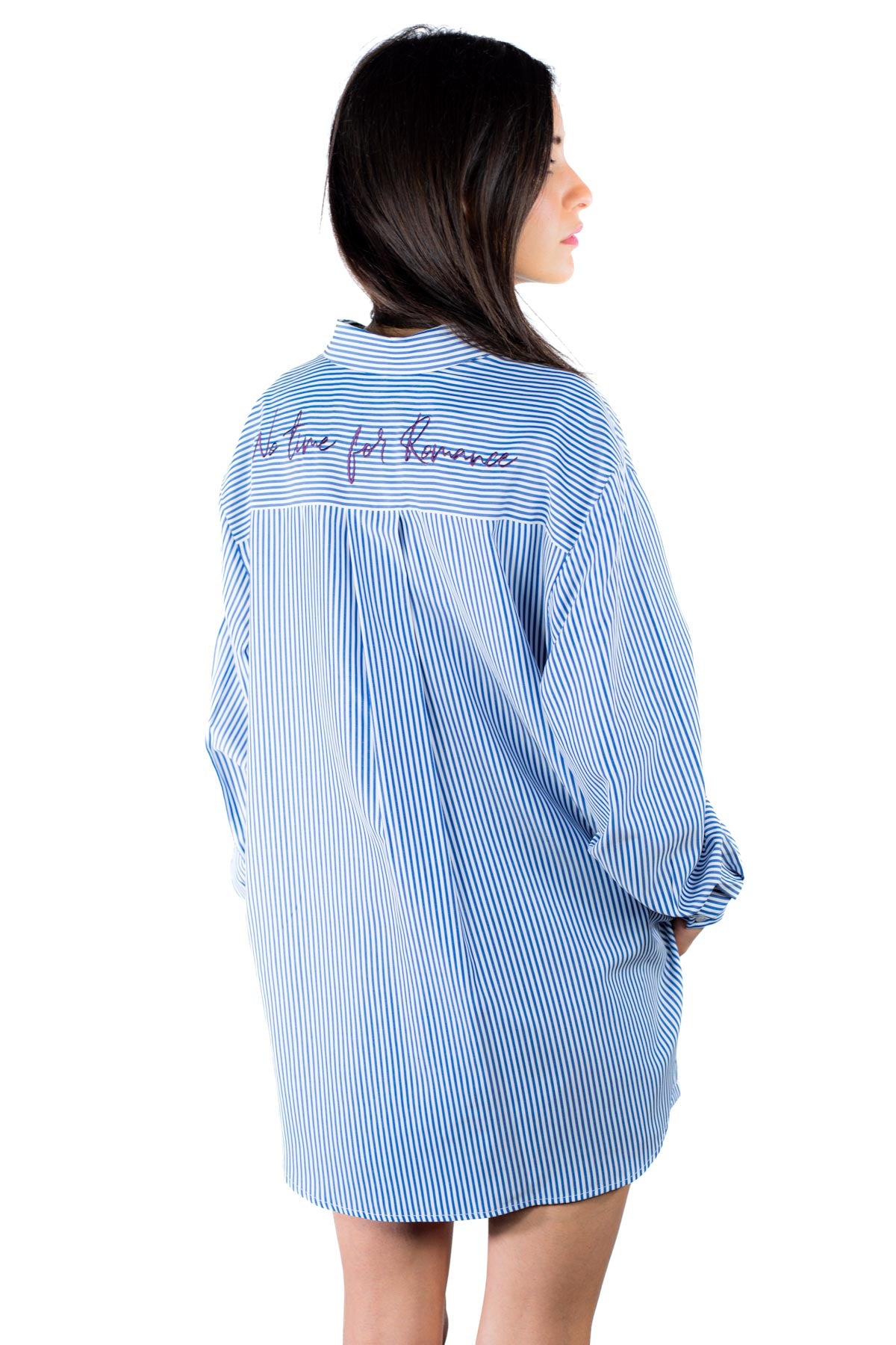 Maxi camicia con ricamo