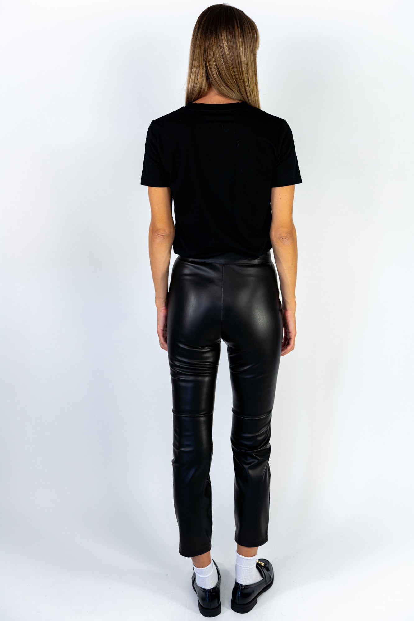 Pantalone in ecopelle nero