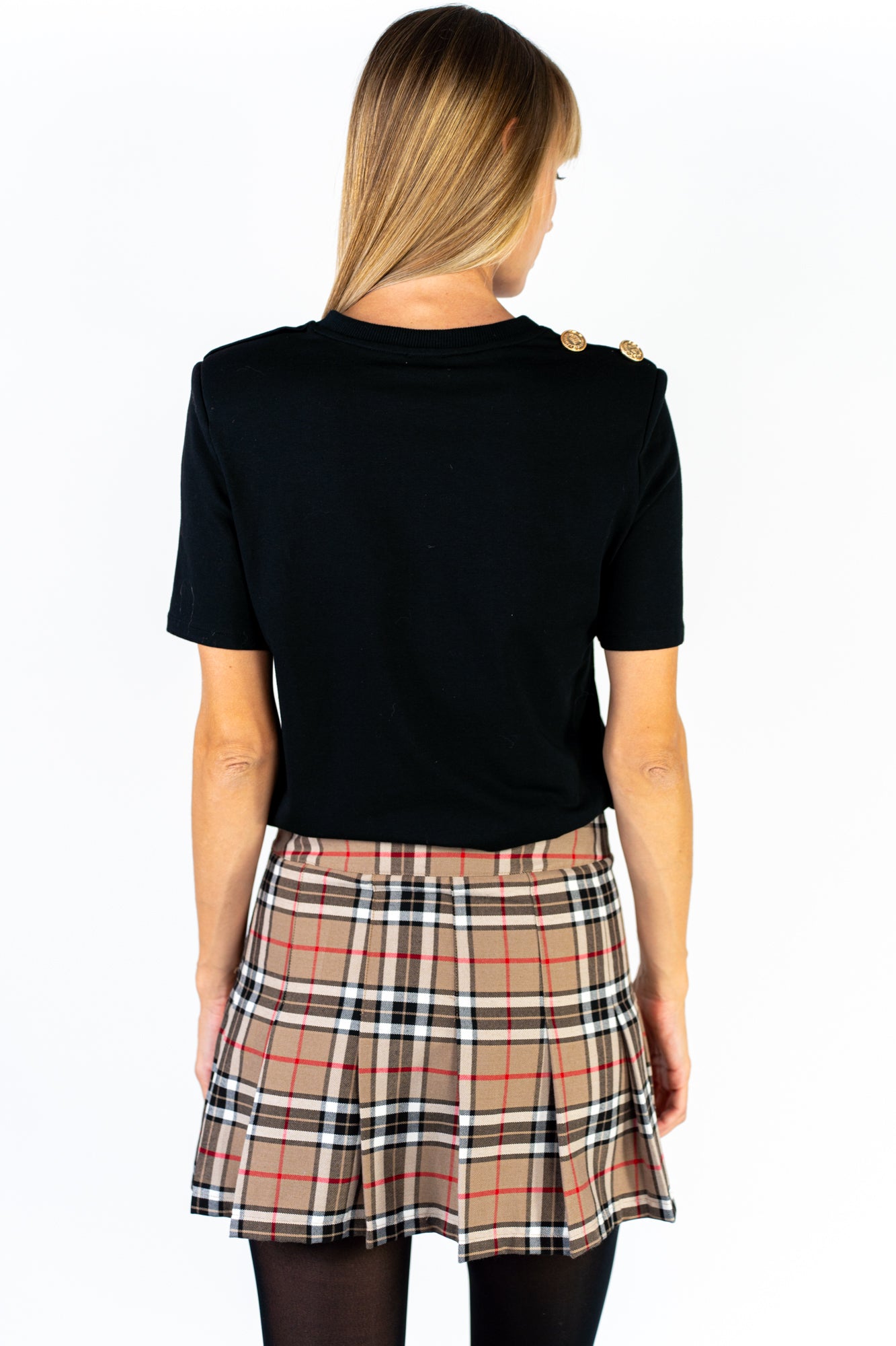 Minigonna tartan plissè